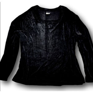 Women's citiknit Black Long Sleeve Tee Plus Size 2X
